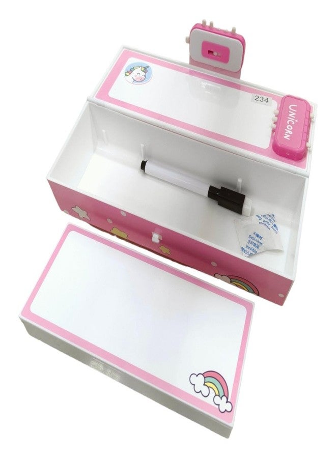 Brille Bee Pen & Pencil Case for Girls & Boys, 3D EVA Stationery Box Pencil Pouch Organizer with Compartments, School Supplies Multi-Compartment for Kids Students (Code Lock Unicorn) - Image 5